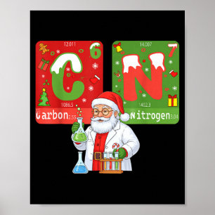 Poster Noël 67 Mème Science Chimie Humour Périodique
