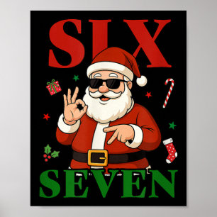 Poster Noël 67 Six Sept Funny Gen Z Alpha Argot Mème
