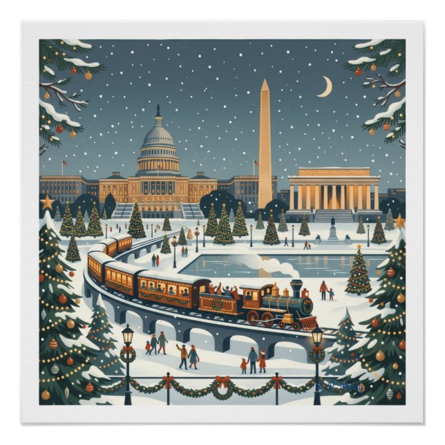 Poster Noël à Washington, D. C. (Devant)