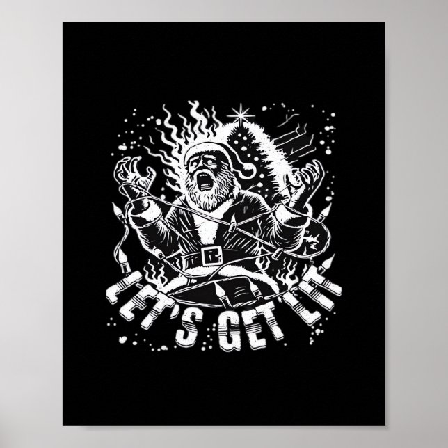 Poster Noël amusant Faisons la fête classique (Devant)