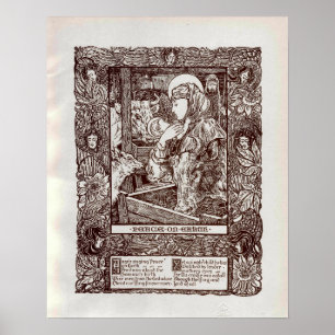 Poster Noël Art Nouveau de la Nativité (1898)