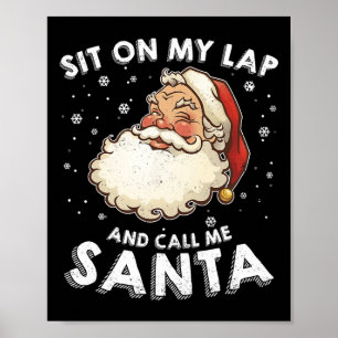 Poster Noël Asseyez-Vous Sur Mes genoux Et Appelez-Moi Na