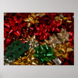 Poster Noël Bows colorés Festive vacances