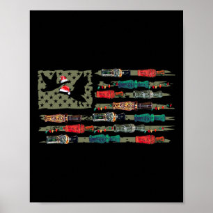 Poster Noël Canard d'appel Drapeau Noël Mallard Canard de