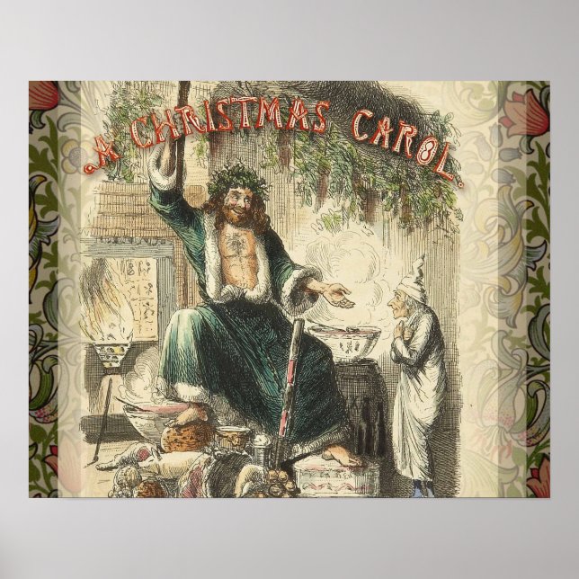 Poster Noël Carol Scrooge Ghost Présente Artwork (Devant)