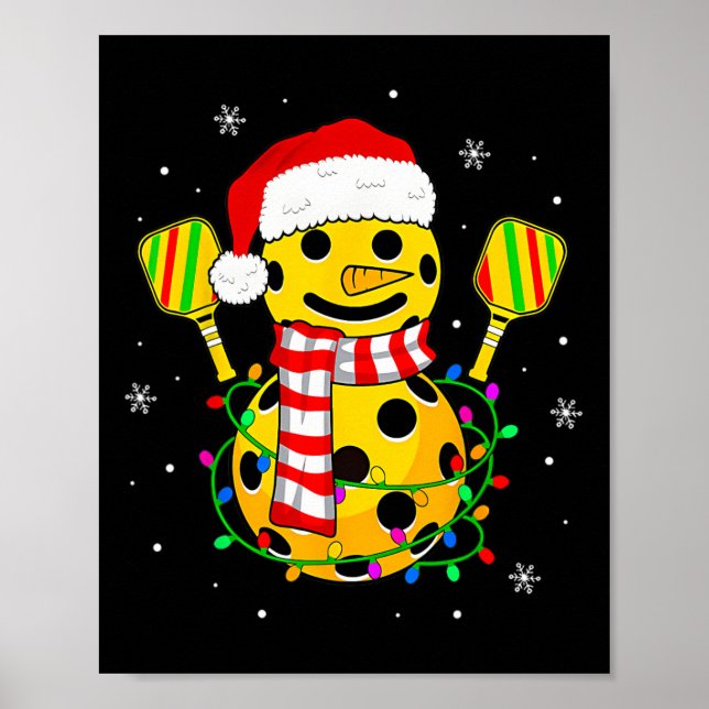 Poster Noël Chapeau Snowman Cadeaux Pour Noël Funny Pickl (Devant)