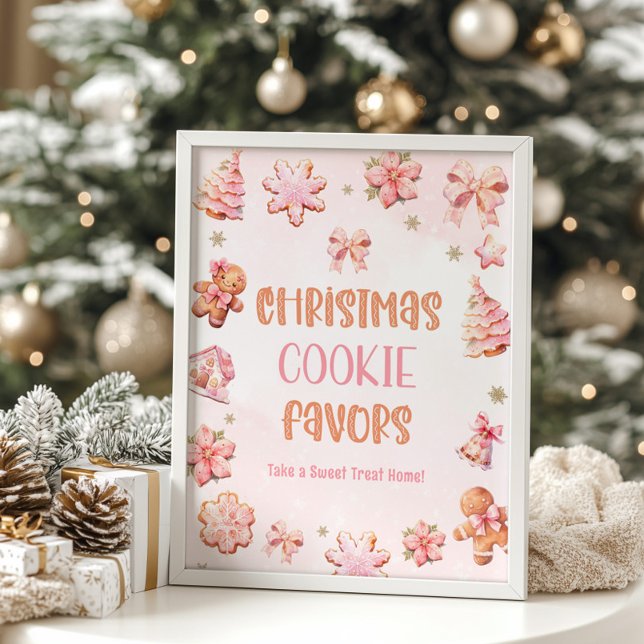 Poster Noël Cookie Faveurs fête d'anniversaire (Créateur téléchargé)