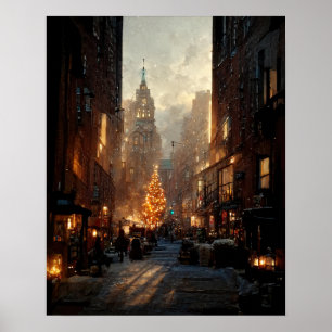 Poster Noël dans la ville