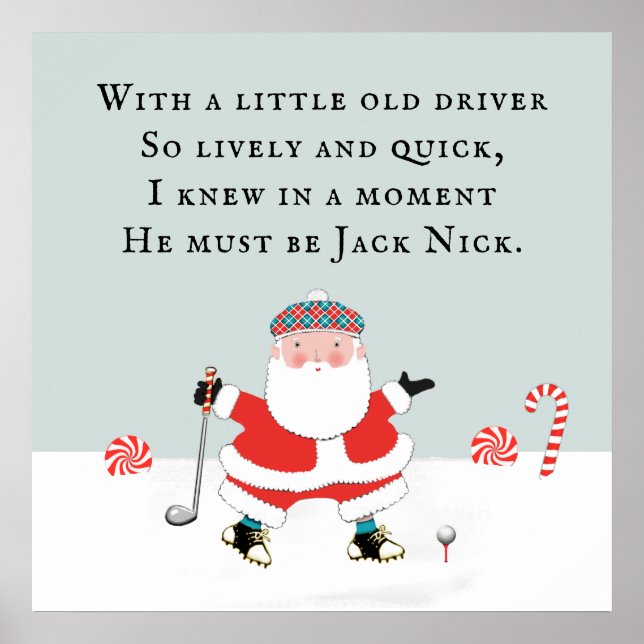 Poster Noël de golf (Devant)