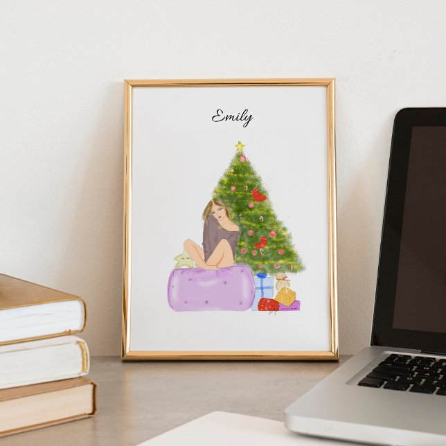 Poster Noël, dessin de mode, illustration, (Créateur téléchargé)