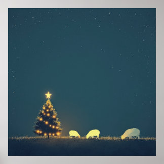 Poster Noël d'hiver chaud