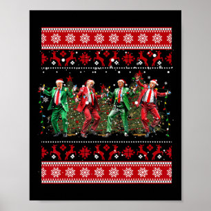 Poster Noël Donald Trump Président 2024 Dancing Funn