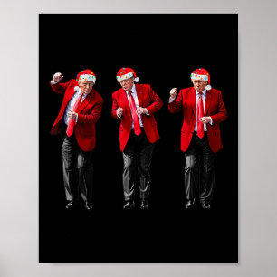 Poster Noël Donald Trump Président 2024 Dancing Funn