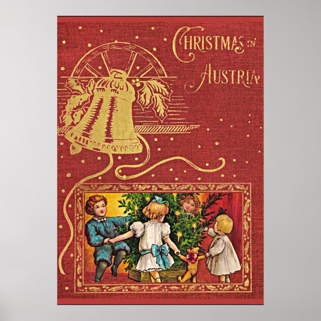 Poster Noël en Autriche Carte vintage (Devant)