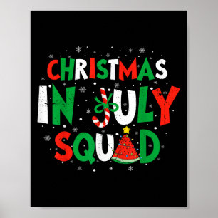 Poster Noël En Juillet Squad Drôle Été Vacances Hommes