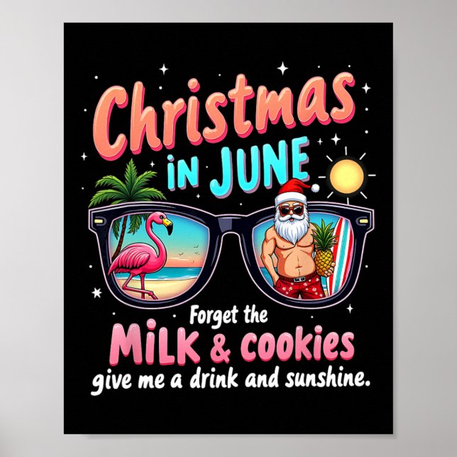 Poster Noël En Juin Oubliez L'Édition Lait Et Cookies (Devant)