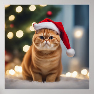 Poster Noël Exotique Shorthair