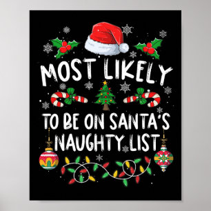 Poster Noël Familial Le Plus Probable À Père Noël Naug