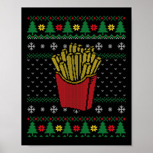 Poster Noël Français Fries Ugly Sweat