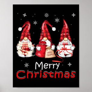 Poster Noël Gnome Famille Pour Femmes Hommes Buffalo Plai