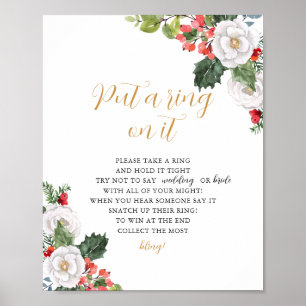 Poster Noël Hiver ne dites pas mariée Réception de mariag