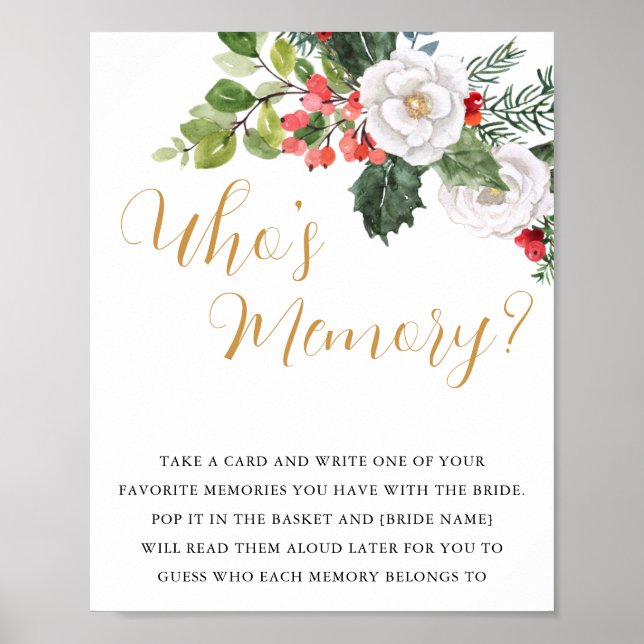 Poster Noël hiver Qui est la Fête des mariées de mémoire  (Devant)