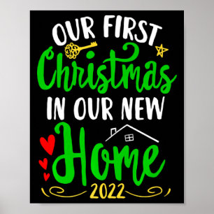 Poster Noël Nouvelle Maison Xmas Propriétaire Notre Premi