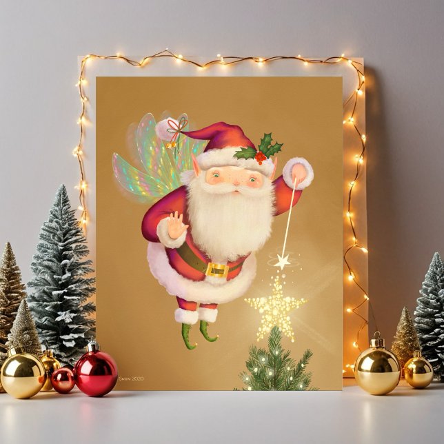 Poster Noël Père Noël Fairy Art Print (Créateur téléchargé)