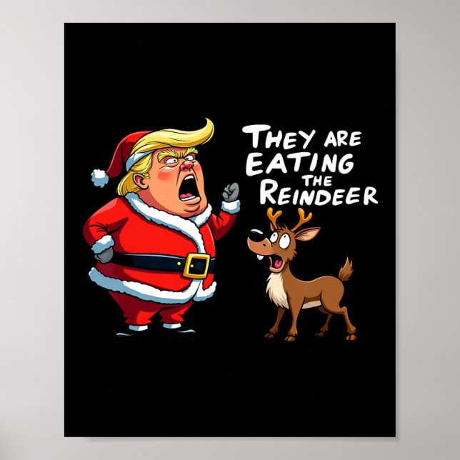 Poster Noël Père Noël Trump Ils Mangent Le Roi (Devant)