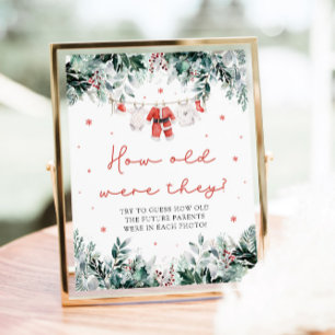 Poster Noël Rouge Père Noël Bébé Quel Âge Avaient-Ils Sig