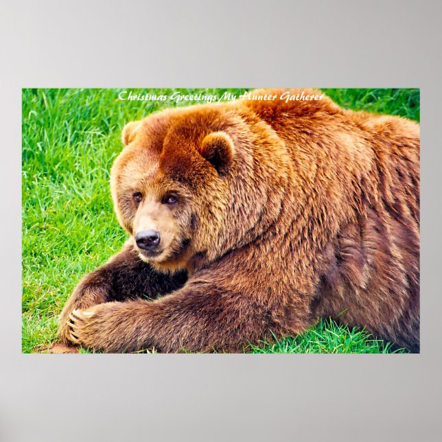 Poster Noël Salutations Mon Hunter Gatherer (Devant)