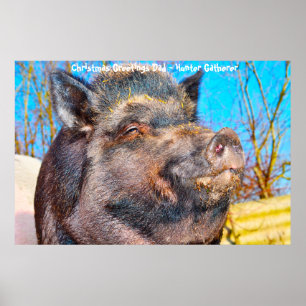 Poster Noël salutations Papa Hunter Gatherer