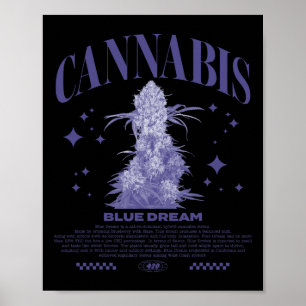 Poster Noël Sativa Hybride Souche Blue Dream