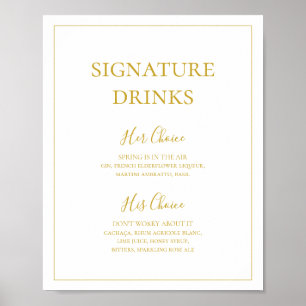 Poster Noël simple et élégant Signature Boissons