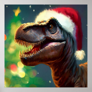 Poster Noël T-Rex 2