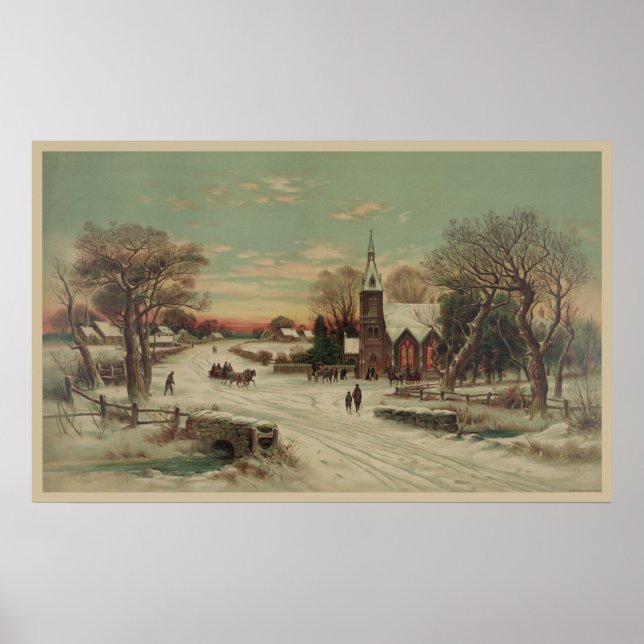 Poster Noël vintage (Devant)