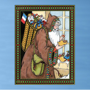 Poster Noël Vintage, Jouets du Père Noël Chaussures