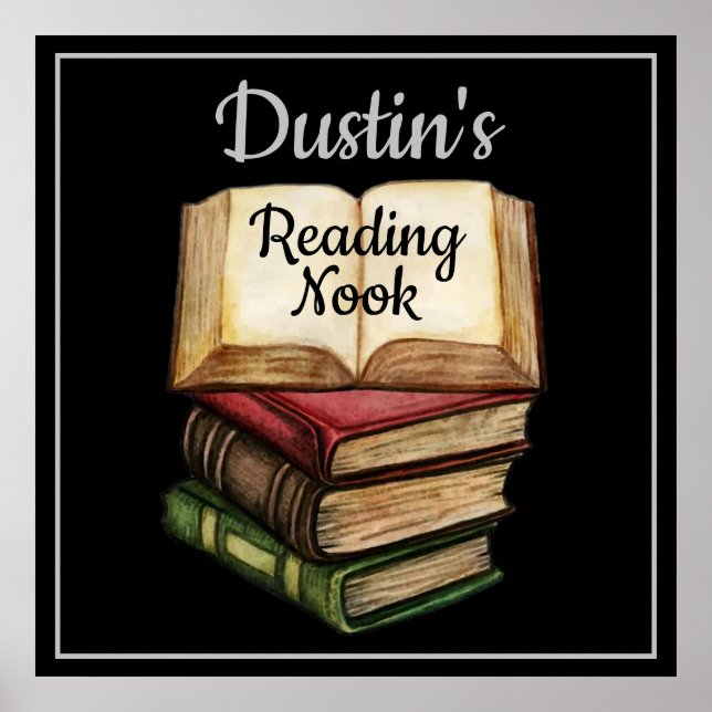 Poster Noeud de lecture noir (Devant)