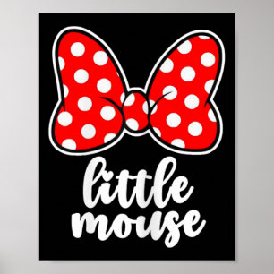 Poster Nœud de vacances de la famille de petite souris po