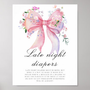 Poster Noeud floral - Jeu de couches tard la nuit
