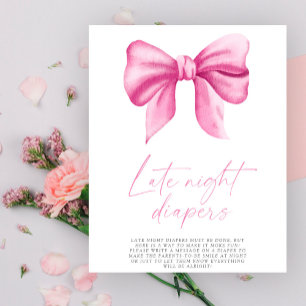 Poster Nœud rose - Jeu de couches de nuit