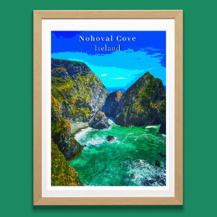 Poster Nohoval Cove Cork Irlande Style rétro