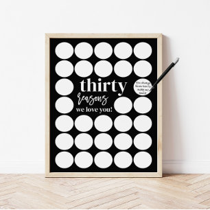 Poster Noir 30 raisons pour lesquelles nous vous aimons A