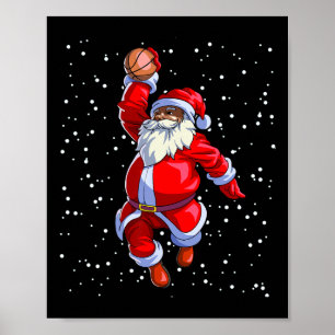 Poster Noir-Africain Père Noël Bysketbyll Afro