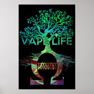 Poster Noir BG d'affiche de la vie de Vape