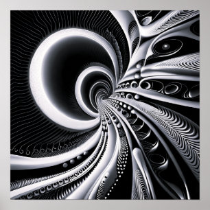 Poster Noir & Blanc Dans Le Trou Du Monde