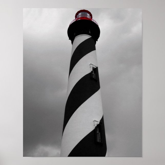 Poster noir, blanc et rouge (Devant)