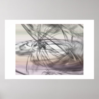 Poster Noir, blanc et un peu bleu