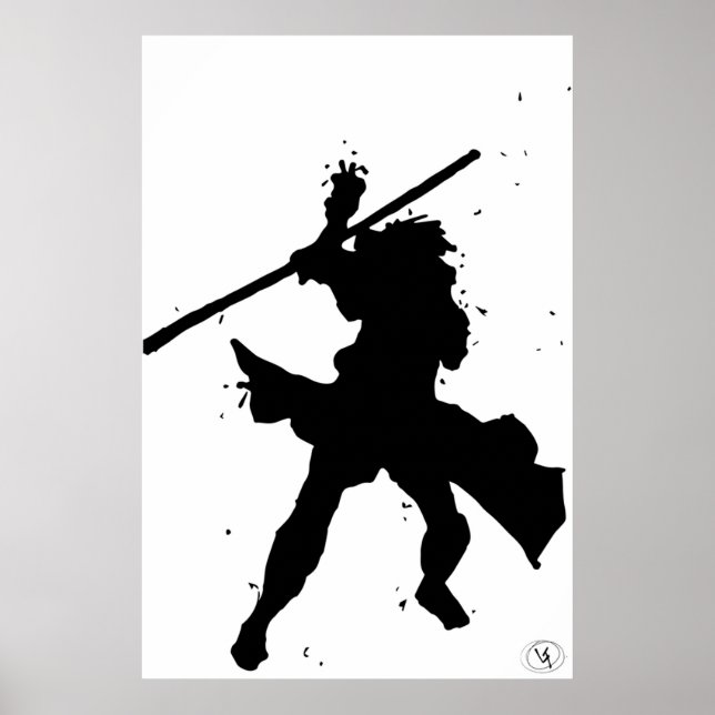 Poster Noir blanc Gambit Art (Devant)