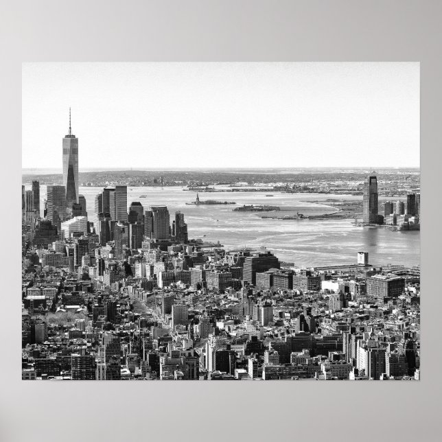 Poster Noir blanc New York City Skyline (Devant)